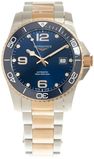 Longines Herreklokke L3.781.3.98.7 Hydroconquest Blå/Rose gulltonet