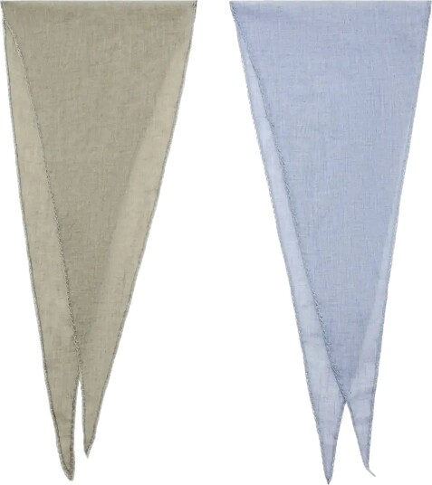 Mango Set Of 2 Combined Scarves Blue ONE SIZE Mango Set Of 2 Combined Scarves Blue ONE SIZE