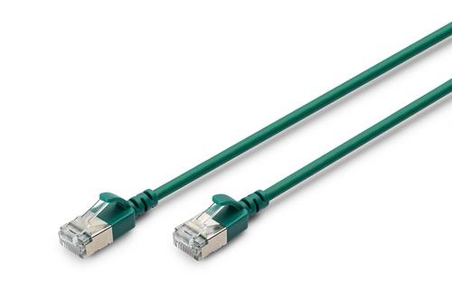 Digitus CAT 6A F FTP SLIM PATCHCAB 05M COOPERLSZH AWG 32/7 0.3M GREEN