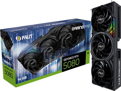 Palit GeForce RTX 5080 GamingPro Grafikkort med 16GB GDDR7 Palit GeForce RTX 5080 GamingPro Grafikkort med 16GB GDDR7