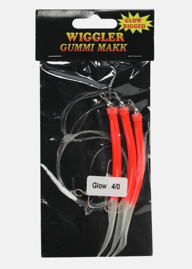 Gummi Makk Röd/Lys Rigged #4/0
