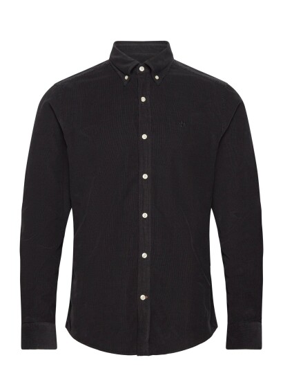 Morris Douglas Cord Shirt Slim Fit   Grey   XS