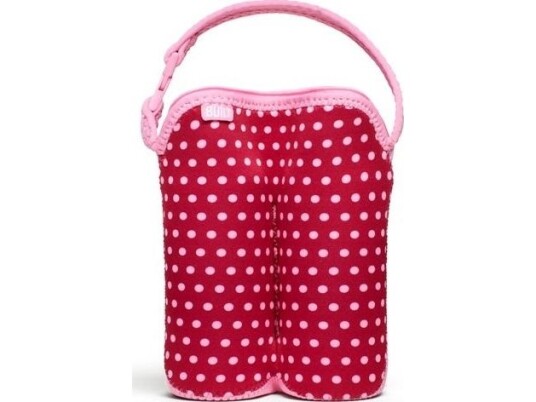 Built Bottle Buddy - Termopakke Med Dobbel Flaske (Baby Pink Mini Dots)