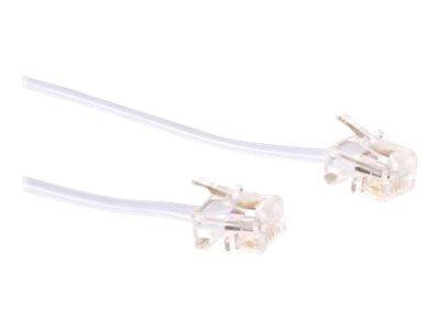 MicroConnect telefonkabel - 1 m - hvit