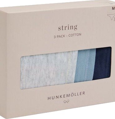 Hunkemöller Multipakk med Bomullsstringtruser Blå