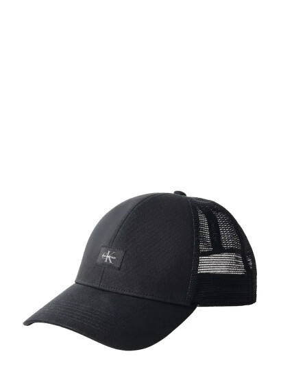 Calvin Klein Monologo Woven Patch Trucker   Black   ONE SIZE