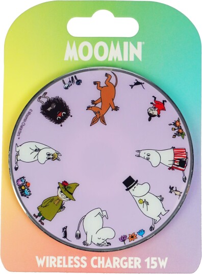 Moomin 15W trådløs lader Lilac Moomin 15W trådløs lader Lilac