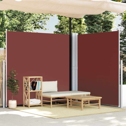 vidaXL Uttrekkbar sidemarkise 200x600 cm brun