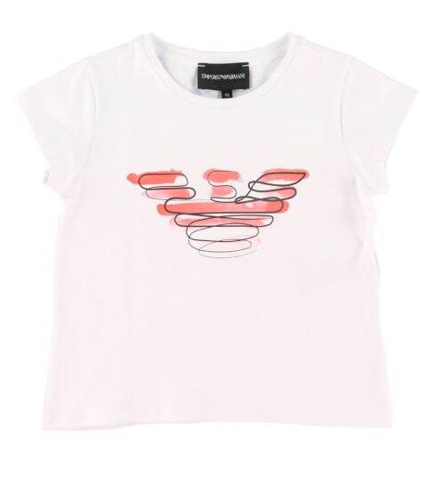 Giorgio Armani Emporio Armani T skjorte Hvit m. Rosa Logo Emporio Armani 6 år 116 T skjorte