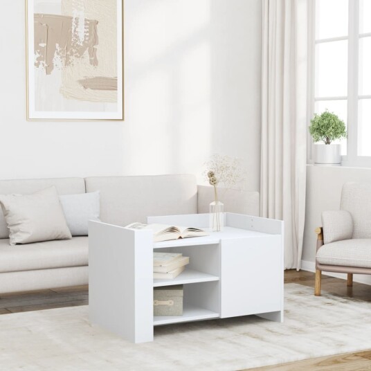  Salongbord hvit 80x50x50 cm konstruert tre 848353