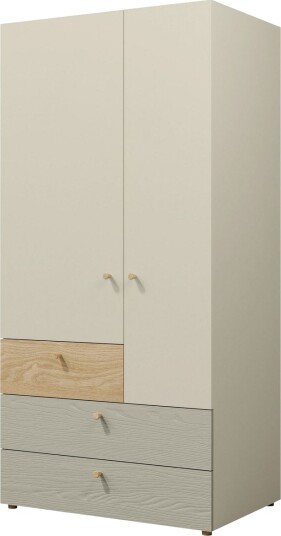 Buhan Garderobeskap 90x185 cm - Beige / Brun