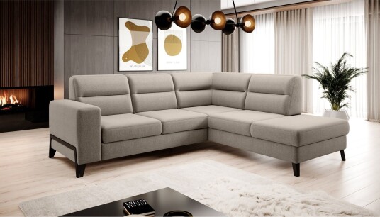 Anglika Sofa m. Sjeselong 4 seters   Beige