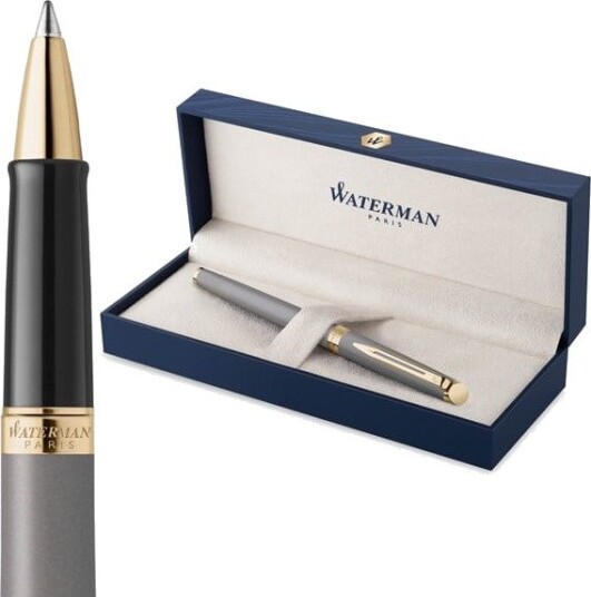 Waterman Hmisphre Rollerball Pen Stone Grey Fine Point with Black Ink Gift Box