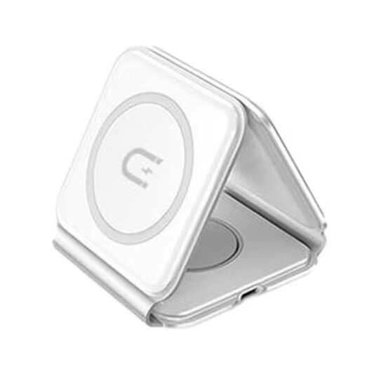 Dudao 15W 3-i-1 trådløs lader for iPhone, Android, AirPods og Apple Watch - Hvit