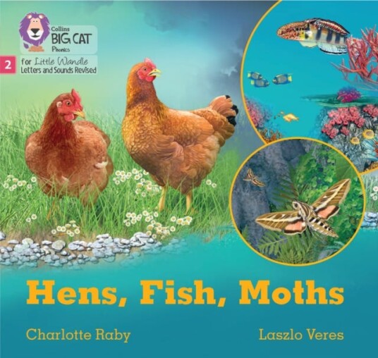 Hens, Fish, Moths  Phase 2 Set 5 Blending Practice