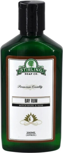 Stirling Soap Co. Witch Hazel and Aloe etterbarberingsvann Bay Rum 200ml Stirling Soap Co. Witch Hazel and Aloe etterbarberingsvann Bay Rum 200ml
