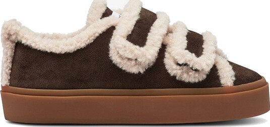 INUIKII Joggesko Shearling Low Velcro Brun