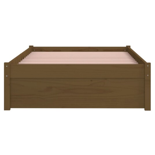 vidaXL Sengeramme honningbrun heltre 90x190 cm 3FT Single