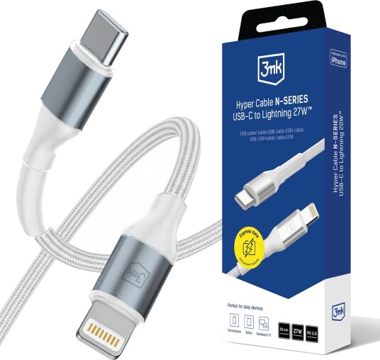 Usb-Kabel 3Mk Usb-C Til Usb-C 2 M Svart-Grå