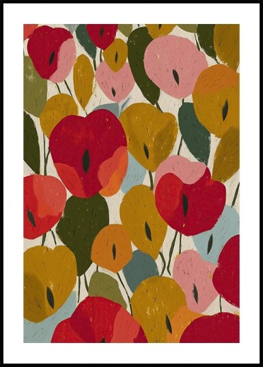 Folk Botanica II Plakat Plakat / 50x70cm