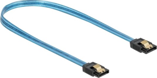 Delock Sata 6 Gb/S Cable Uv Glow Effect Sata Kabel Serial Ata 150/300/600 Sata Til Sata 70 Cm Blå Delock Sata 6 Gb/S Cable Uv Glow Effect Sata Kabel Serial Ata 150/300/600 Sata Til Sata 70 Cm Blå