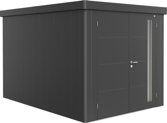 BIOHORT REDSKAPSBOD NEO 4B DOBBELDØR MØRK GRÅ METALLIC