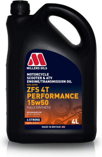 Motorsykkel motorolje MILLERS ZFS 4T PERFORMANCE 15W50 4L