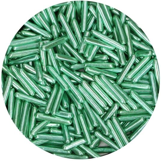 Kakestrø Metallic Sukkerstenger Xl Grønn 70g