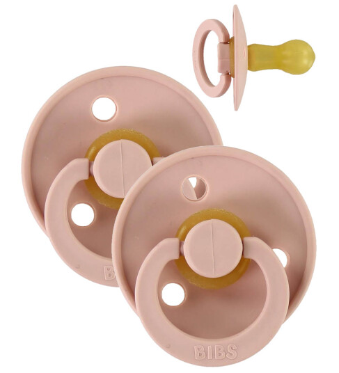 Bibs Colour Smokker Str. 1 2 pack Rund Blush 0 6 md Smokk Rosa
