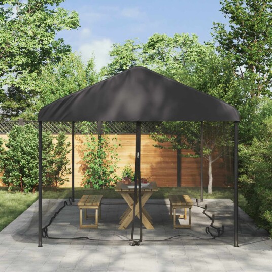 vidaXL Myggnett for hagepavillon 220 mesh Svart 6 x 3 x 2 m Polyester