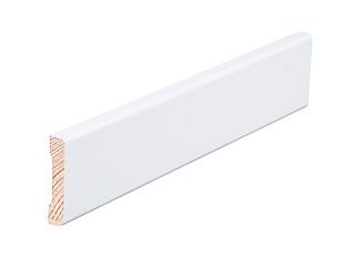 Rindalslist karmlist furu rundkant hvit bomull s0502 y 12x58x4400 mm