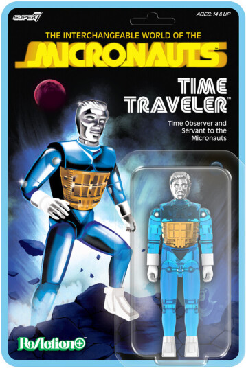 Micronauts ReAction+ Wv3 Time Traveler Translucent Blue