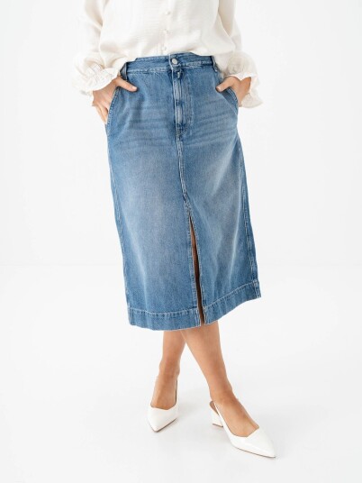 Replay Midi Skirt Denim 25