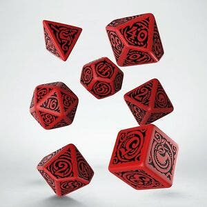 Call of Cthulhu Outer Gods Nyarlathotep Poly Red /Black (7) Terningsett, Call of Cthulhu RPG - Rollespill fra Outland