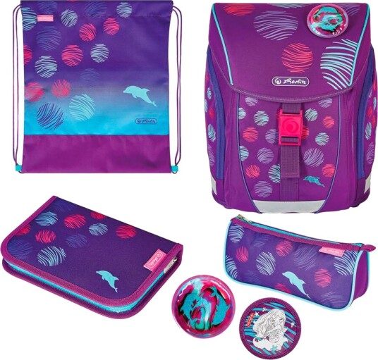 Herlitz Ultimate Skolesekk 24L Navy/Pink