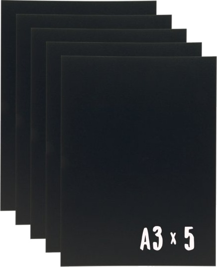 Securit® A3 Kridtskilte 5 Stk. Slagfast Polystyren Matsort