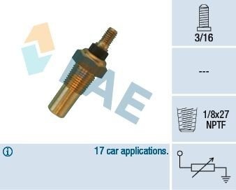 Sensor, motortemperatur FAE 32040 Sensor, motortemperatur FAE 32040