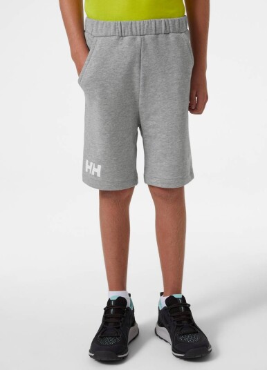 Helly Hansen Jr HH Logo Shorts Grey Melange (164 /14 år)