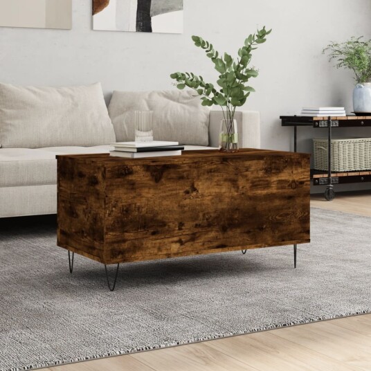 Salongbord røkt eik 90x44,5x45 cm konstruert tre 8721012112889