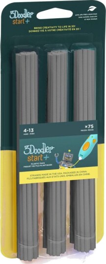 3Doodler Start+ Filament Grå 75 stk