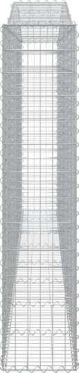 vidaXL Gabionkurver buede 7 stk 400x30x140/160 cm galvanisert jern