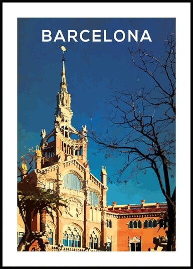 Barcelona Poster Plakat Plakat / 21x30cm