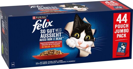 Felix våtfôr Latz til en spesialpris As good as it looks kjøtt 88 x 80 g 88 x 85 g 88 x 85 g