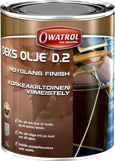 Owatrol deksolje d2 finish olje hoyglans 1 liter Owatrol deksolje d2 finish olje hoyglans 1 liter
