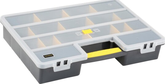 Stanley Sortimentskasse 1-92-762 Med 25 Rom Svart, Transparent