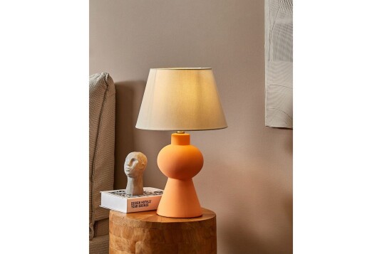 Lemiros Bordlampe 48 cm E27 Oransje/Hvit