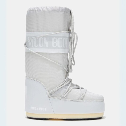 Moon Boot Icon Nylon Boots Glacier Grey 27 30 Moon Boot Icon Nylon Boots Glacier Grey 27 30
