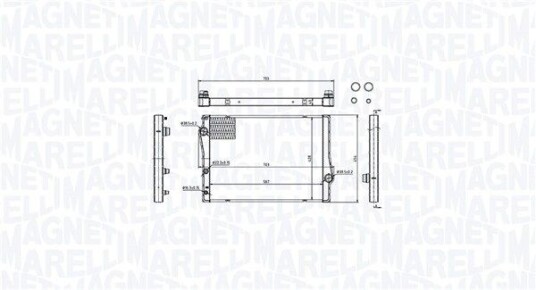 Radiator MAGNETI MARELLI 350213214700 Radiator MAGNETI MARELLI 350213214700