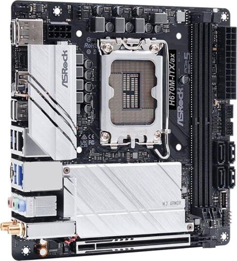 ASRock H670M ITX/AX Intel LGA1700 DDR4 Mini ITX ASRock H670M ITX/AX Intel LGA1700 DDR4 Mini ITX