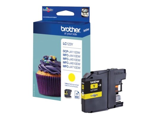 Originale Blekkpatroner Brother LC-123YBP Gul